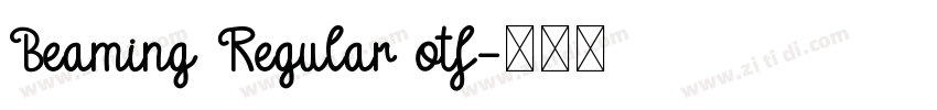Beaming Regular otf字体转换